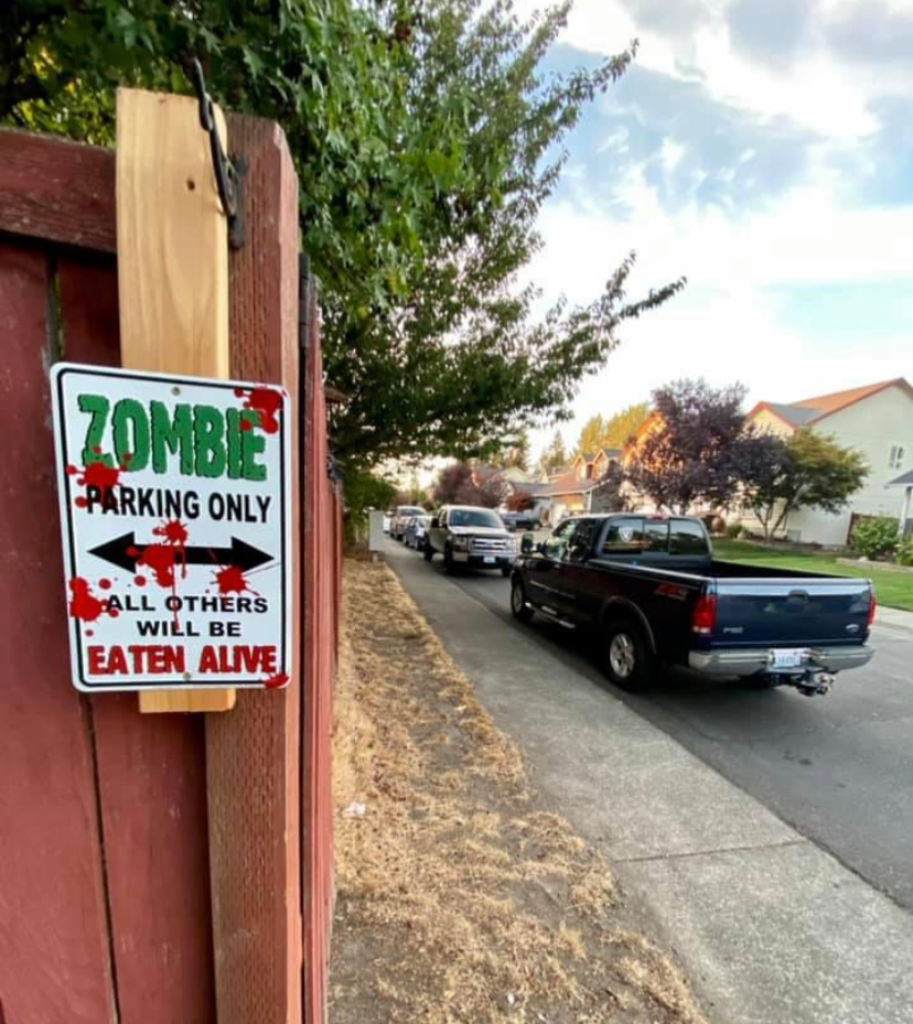 High Quality Zombie Parking Sign Blank Meme Template