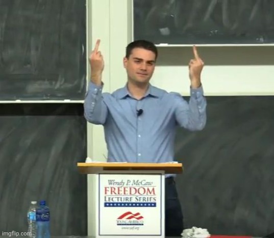 Ben Shapiro Middle Finger | image tagged in ben shapiro middle finger | made w/ Imgflip meme maker