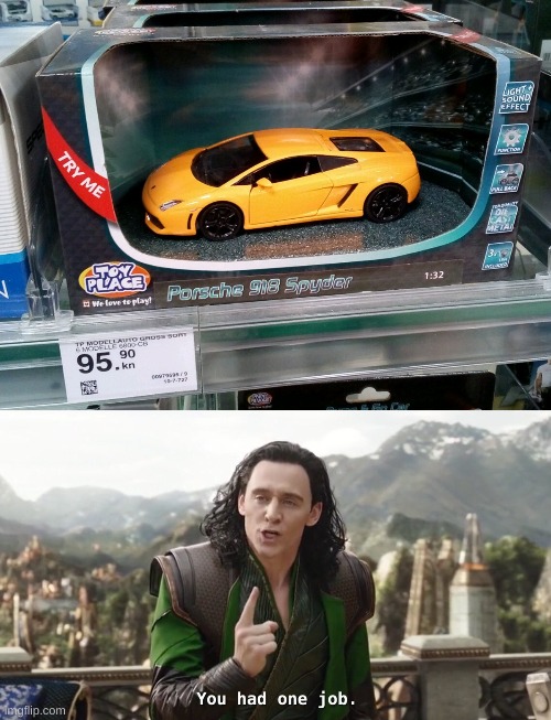 A lambo is not a porsche | image tagged in you had one job just the one,lamborghini,porsche | made w/ Imgflip meme maker