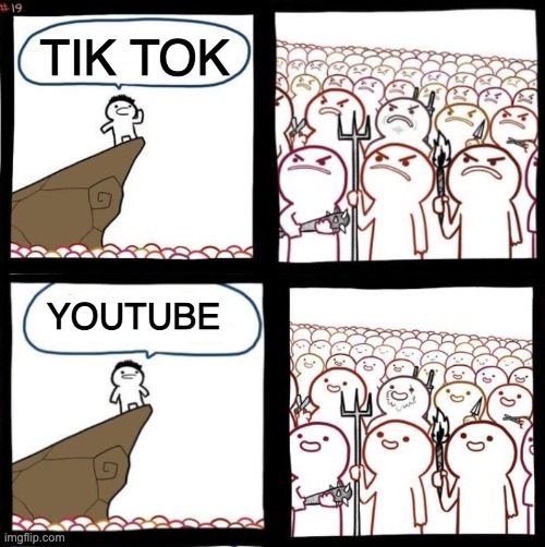 Angry To Happy | TIK TOK; YOUTUBE | image tagged in angry to happy | made w/ Imgflip meme maker
