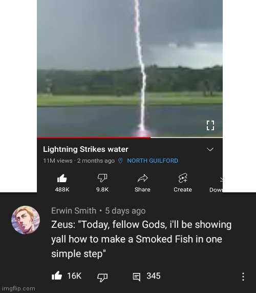 Lightning can cook fish? | image tagged in sus | made w/ Imgflip meme maker