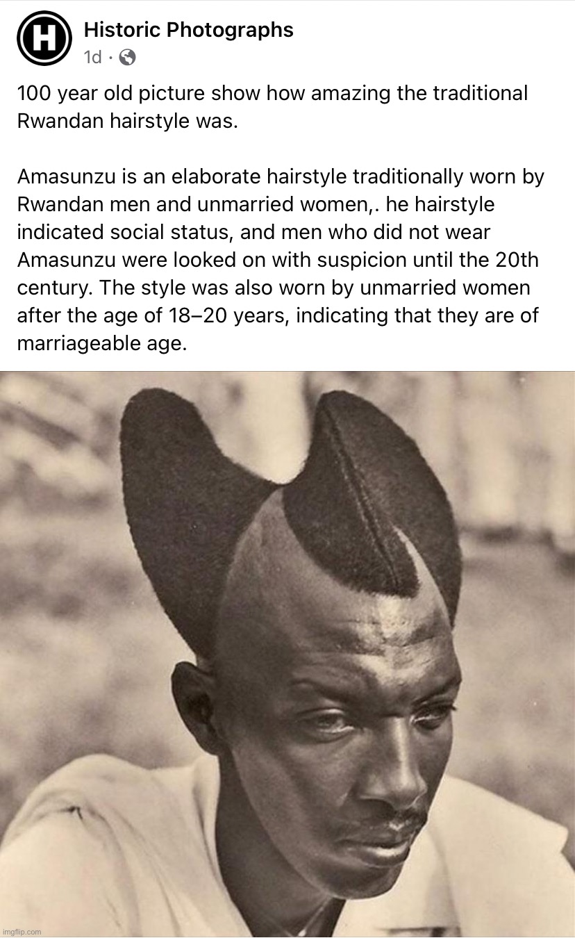 Rwandan hairstyle | image tagged in rwandan hairstyle | made w/ Imgflip meme maker