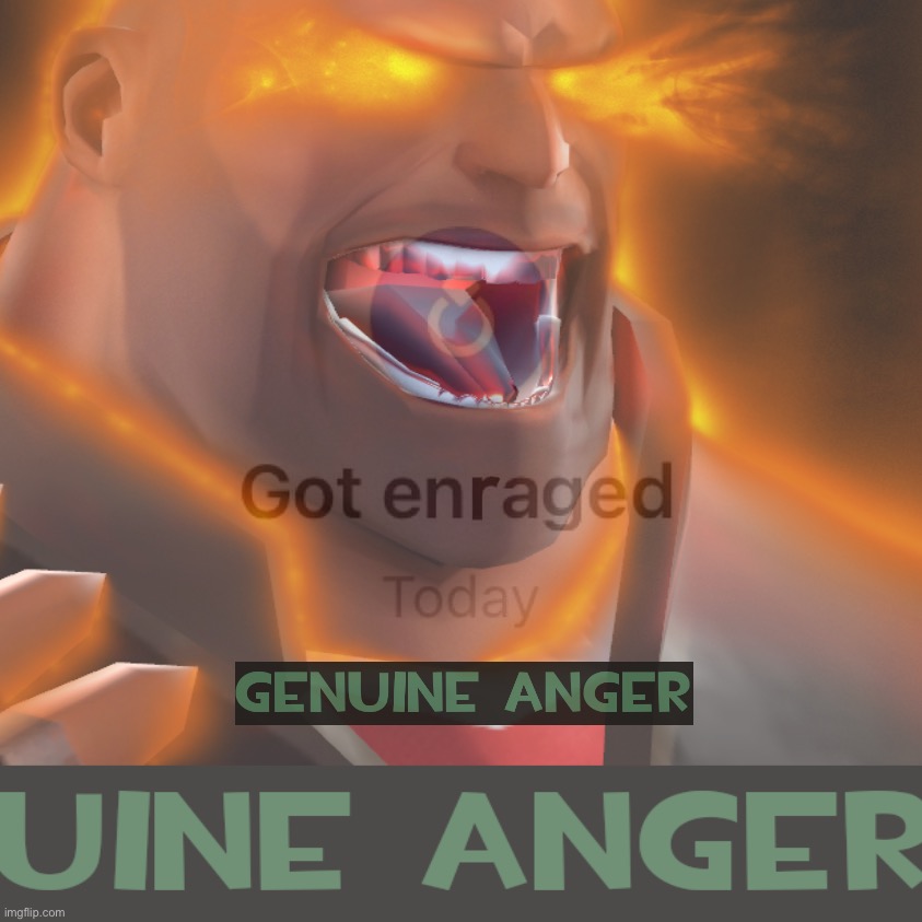 Genuine anger got enraged today Blank Meme Template
