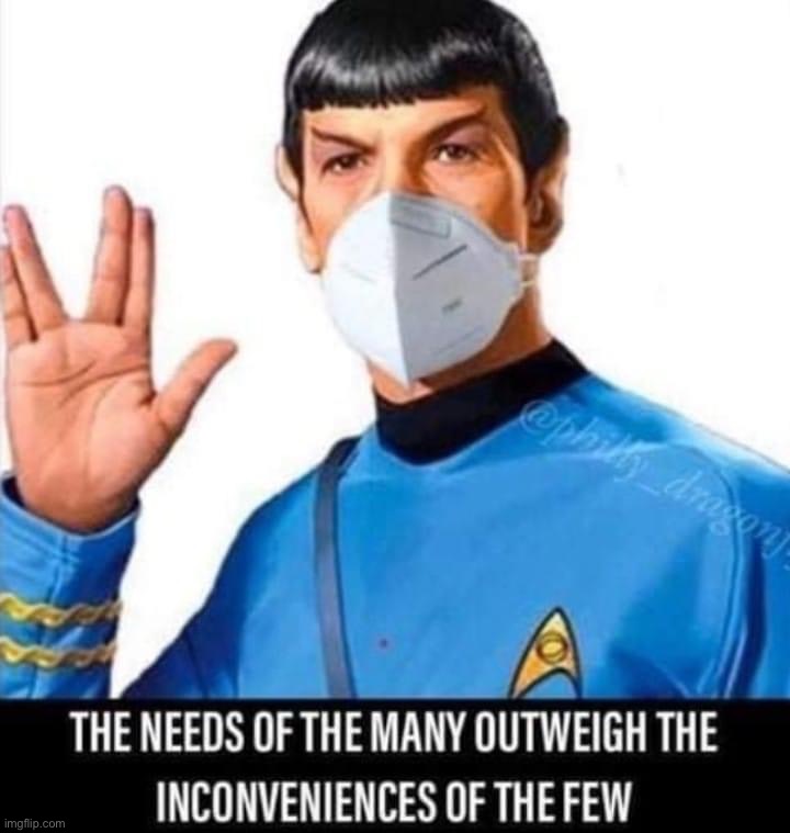 Spock commie confirmed maga | image tagged in spock face mask,spock,mr spock,repost,face mask,commie confirmed | made w/ Imgflip meme maker