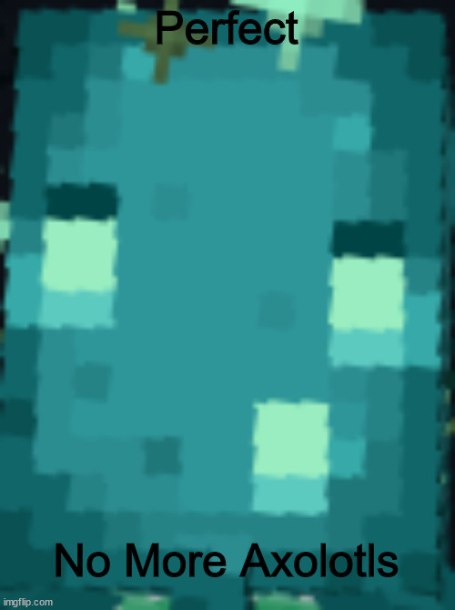 Glow Squid | Perfect No More Axolotls | image tagged in glow squid | made w/ Imgflip meme maker