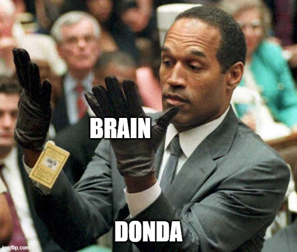 BRAIN; DONDA | image tagged in funny,memes | made w/ Imgflip meme maker