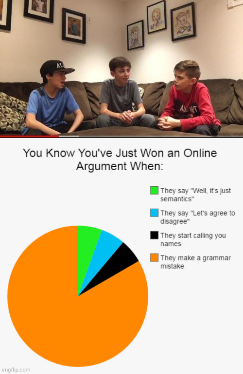 image tagged in kids debating,argue | made w/ Imgflip meme maker