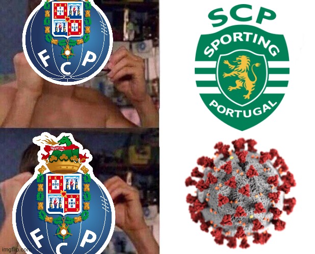 How FC Porto sees Sporting Portugal... | image tagged in spiderman glasses,porto,sporting,coronavirus,covid-19,memes | made w/ Imgflip meme maker