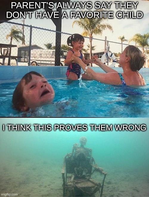 mother ignoring kid drowning in a pool Memes & GIFs - Imgflip