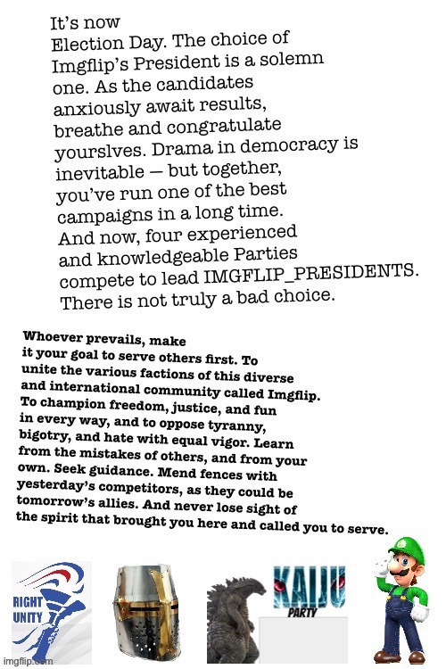 N.E.R.D. Party advice to candidates. Good luck! :) | made w/ Imgflip meme maker