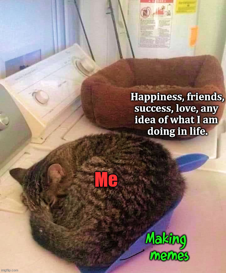 I guess memes are my happiness in life. | Happiness, friends,
success, love, any 
idea of what I am 
doing in life. Me; Making 
memes | image tagged in memes | made w/ Imgflip meme maker