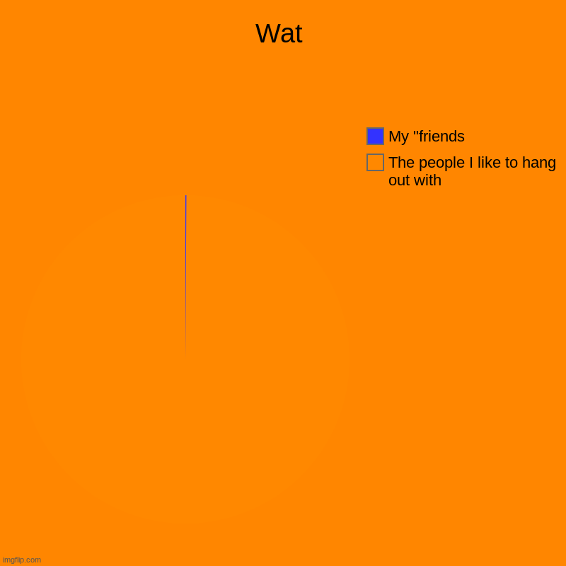 Wat | Wat | The people I like to hang out with, My "friends | image tagged in charts,pie charts | made w/ Imgflip chart maker