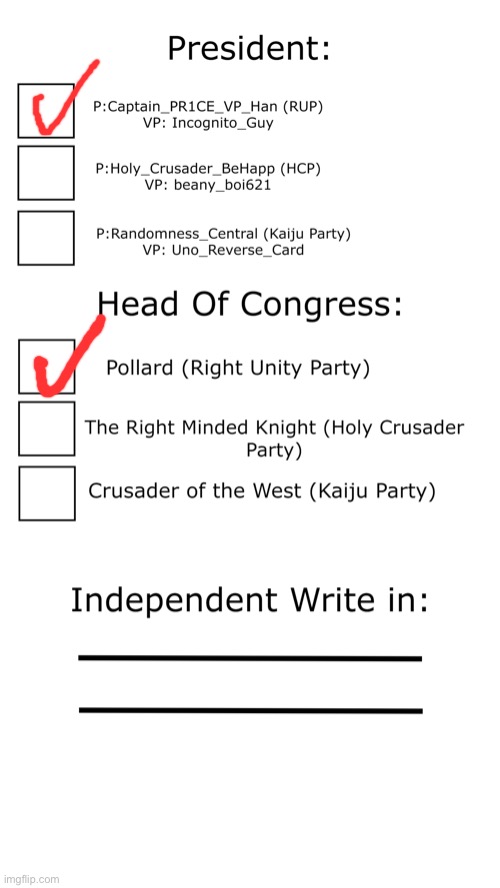 My vote is in | image tagged in ip august ballot | made w/ Imgflip meme maker