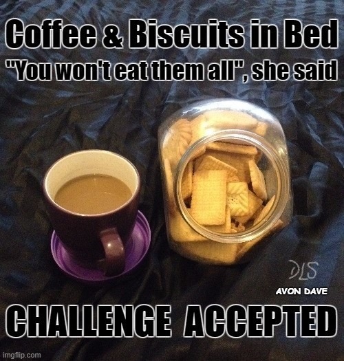 BISCUIT CHALLENGE | AVON DAVE | image tagged in milk crates,tide pods,challenge,greedy,fat,diet | made w/ Imgflip meme maker