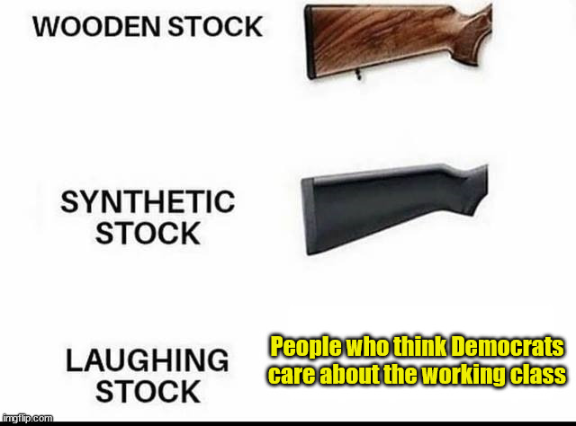 Laughing Stock | People who think Democrats care about the working class | image tagged in laughing stock | made w/ Imgflip meme maker
