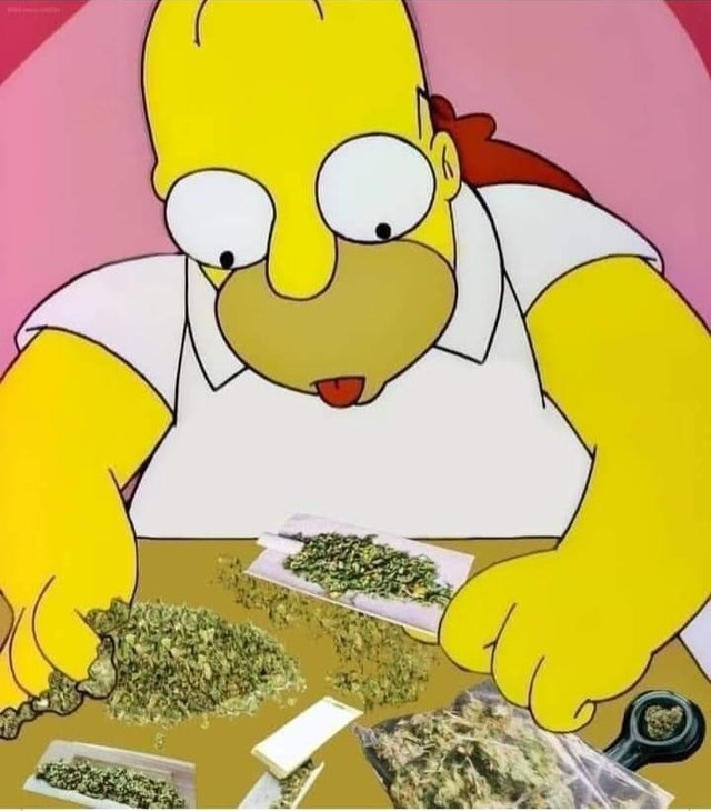 High Quality Homer weed Blank Meme Template