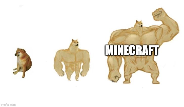 Doge stronger | MINECRAFT | image tagged in doge stronger | made w/ Imgflip meme maker