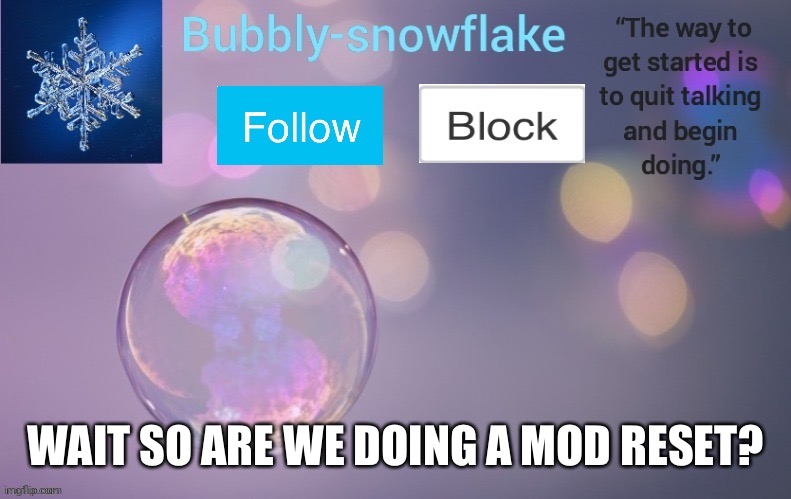 Bubbly-snowflake’s template | WAIT SO ARE WE DOING A MOD RESET? | image tagged in bubbly-snowflake s template | made w/ Imgflip meme maker