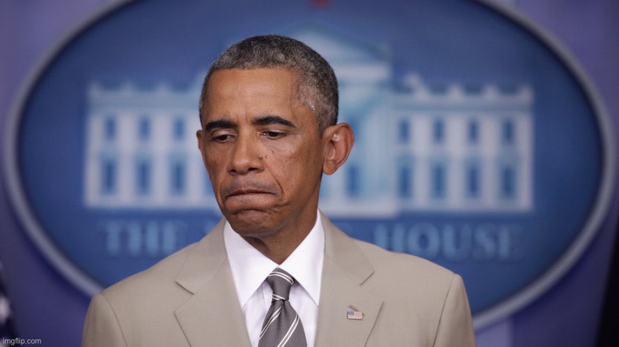 Sad Obama Tam Suit | image tagged in sad obama tam suit | made w/ Imgflip meme maker
