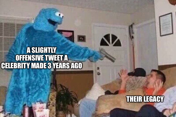 I sniff her hair for hours at a time | A SLIGHTLY OFFENSIVE TWEET A CELEBRITY MADE 3 YEARS AGO; THEIR LEGACY | image tagged in cursed cookie monster | made w/ Imgflip meme maker