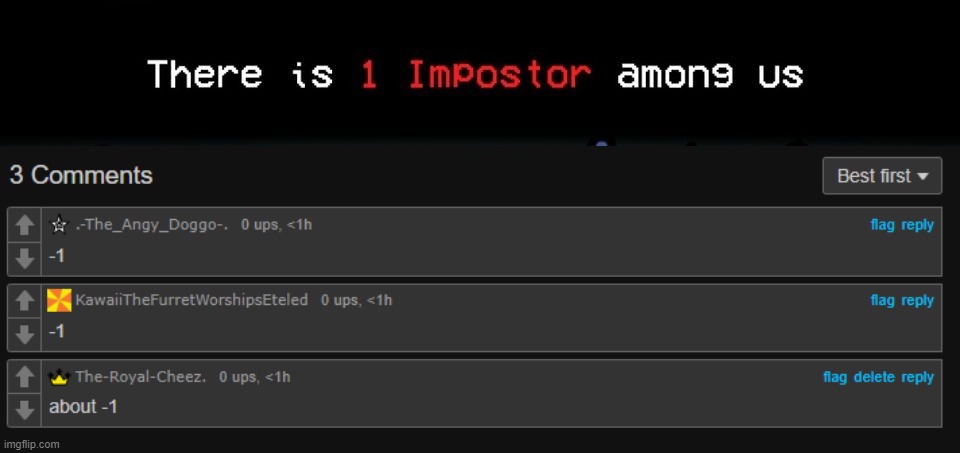 image tagged in 1 impostor | made w/ Imgflip meme maker