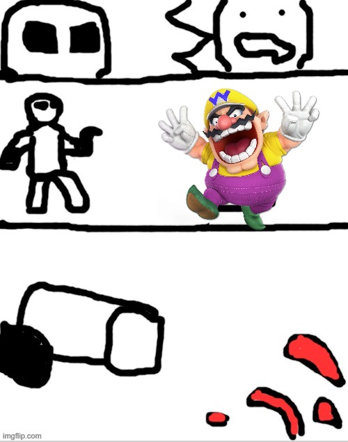 wario get's shot by a cannon.mp3 | image tagged in the gunshot | made w/ Imgflip meme maker