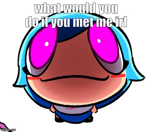 h | what would you do if you met me irl | made w/ Imgflip meme maker