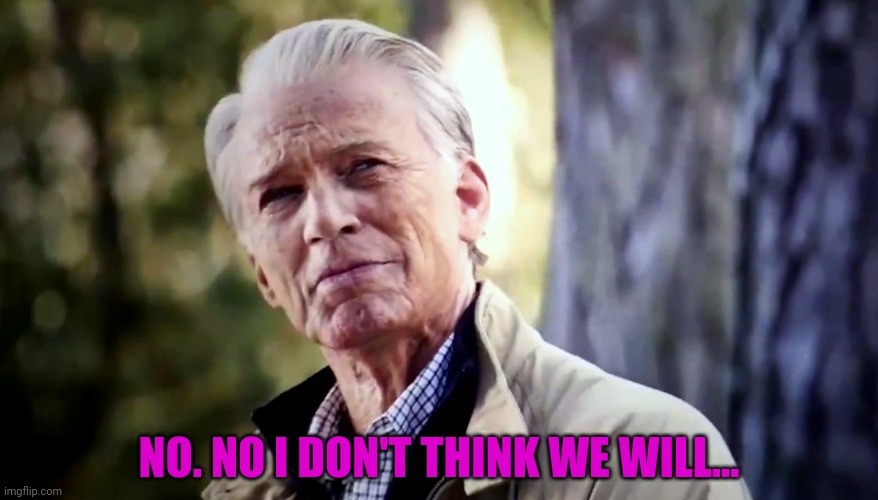 No I don't think I will | NO. NO I DON'T THINK WE WILL... | image tagged in no i don't think i will | made w/ Imgflip meme maker