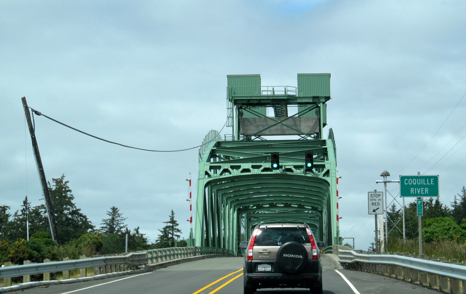 Driving on Bridge Blank Meme Template