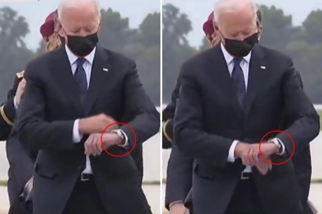 High Quality Biden Checks His Watch Blank Meme Template