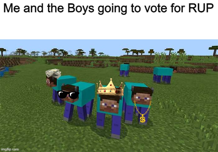 me and the boys | Me and the Boys going to vote for RUP | image tagged in me and the boys | made w/ Imgflip meme maker