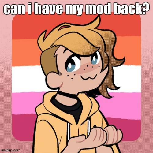 can i have my mod back? | image tagged in hey look it s bean | made w/ Imgflip meme maker