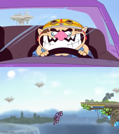 Wario drives his car off of a cliff.mp3 | image tagged in super smash bros | made w/ Imgflip meme maker