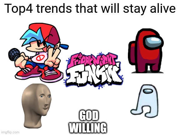 Curse twitter >=) don't use it Boycott twitter | Top4 trends that will stay alive; GOD WILLING | image tagged in blank white template | made w/ Imgflip meme maker