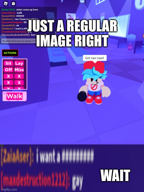 Some guy wanted a bf ? | JUST A REGULAR IMAGE RIGHT; WAIT | image tagged in funny,roblox,lgbtq | made w/ Imgflip meme maker
