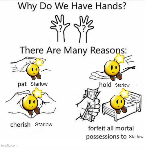 Why do we have hands? | Starlow; Starlow; Starlow; Starlow | image tagged in why do we have hands all blank,mario,memes,funny | made w/ Imgflip meme maker
