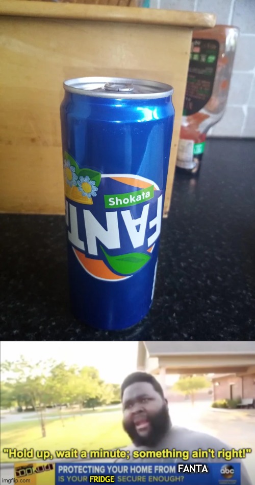 Australian Fanta | FANTA; FRIDGE | image tagged in memes,hold up wait a minute something aint right,unfunny | made w/ Imgflip meme maker