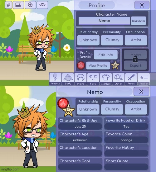 Someone wanted me to do it so. My transition goals in Gacha Life lmfao | made w/ Imgflip meme maker