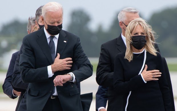 High Quality Joe Biden looks at his watch Blank Meme Template