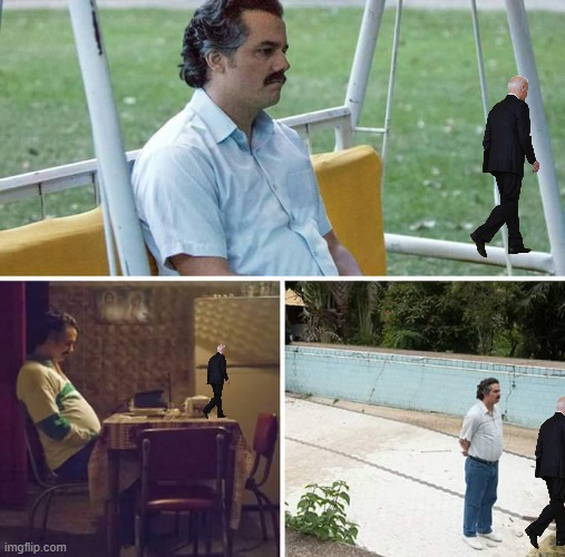 Waiting for Biden to answer a question... | image tagged in memes,sad pablo escobar | made w/ Imgflip meme maker