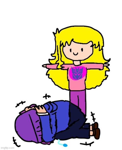 Paula is the desepticon this whole time | image tagged in _____ t-posing over bryce | made w/ Imgflip meme maker