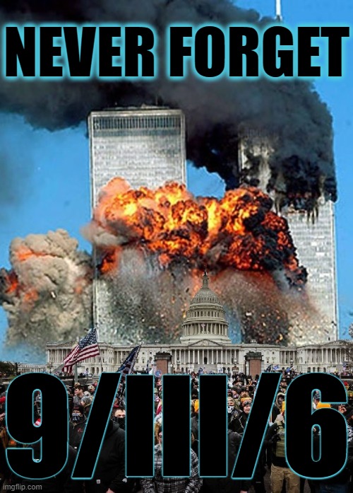 NEVER FORGET 9/III/6 | NEVER FORGET; 9/III/6 | image tagged in domestic terrorist,trump,maga,criminal,treason,jan 6 | made w/ Imgflip meme maker