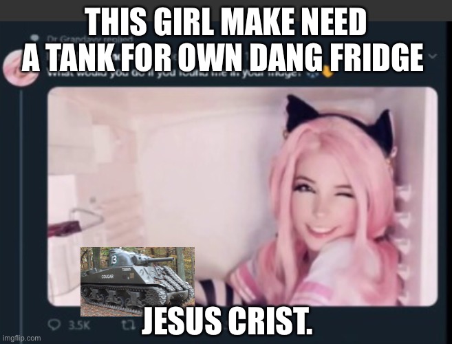 Remember no horny | THIS GIRL MAKE NEED A TANK FOR OWN DANG FRIDGE; JESUS CRIST. | image tagged in thomas the tank engine | made w/ Imgflip meme maker