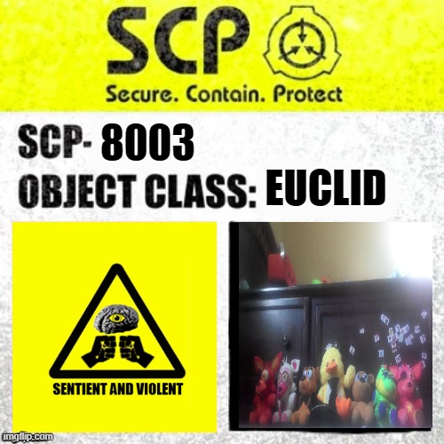 SCP Euclid Label Template (Foundation Tale's) | EUCLID; 8003 | image tagged in scp euclid label template foundation tale's | made w/ Imgflip meme maker