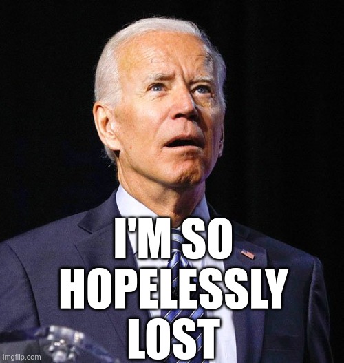 Joe Biden | I'M SO HOPELESSLY LOST | image tagged in joe biden | made w/ Imgflip meme maker