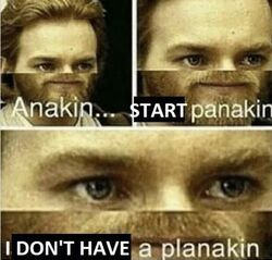 Anakin is panakin with no planakin Blank Meme Template
