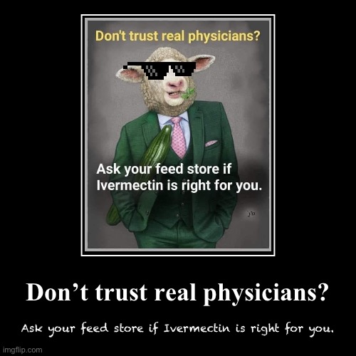 Ivermectin don’t trust real physicians Blank Meme Template