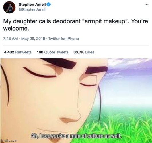 "Hold on Mummy, I got to put on some makeup... ARMPIT makeup" | image tagged in ah i see you are a man of culture as well,memes,unfunny | made w/ Imgflip meme maker