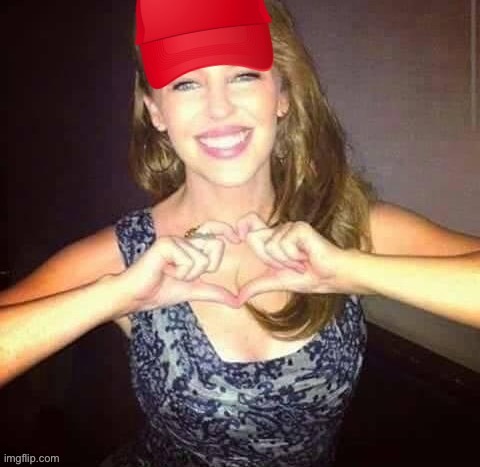 MAGA Kylie heart | image tagged in maga kylie | made w/ Imgflip meme maker