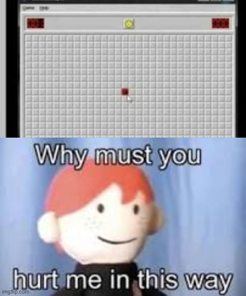 How many of you still play minesweeper | image tagged in why must you hurt me in this way | made w/ Imgflip meme maker